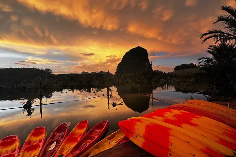 Krabi Kayaking Crystal Lagoon and Fish Spa in Klong Root