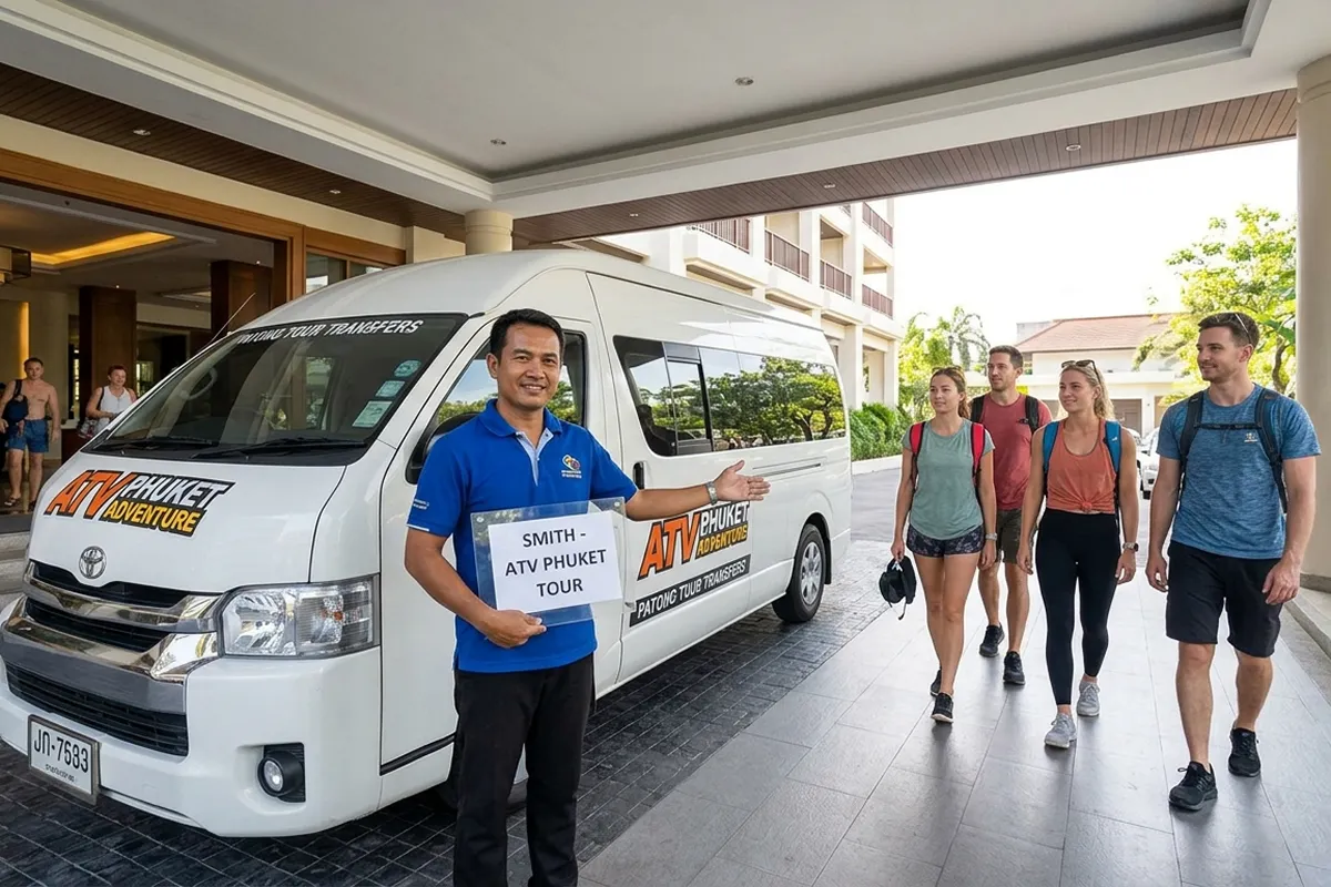 Hotel pickup for ATV Phuket adventure tour from Patong