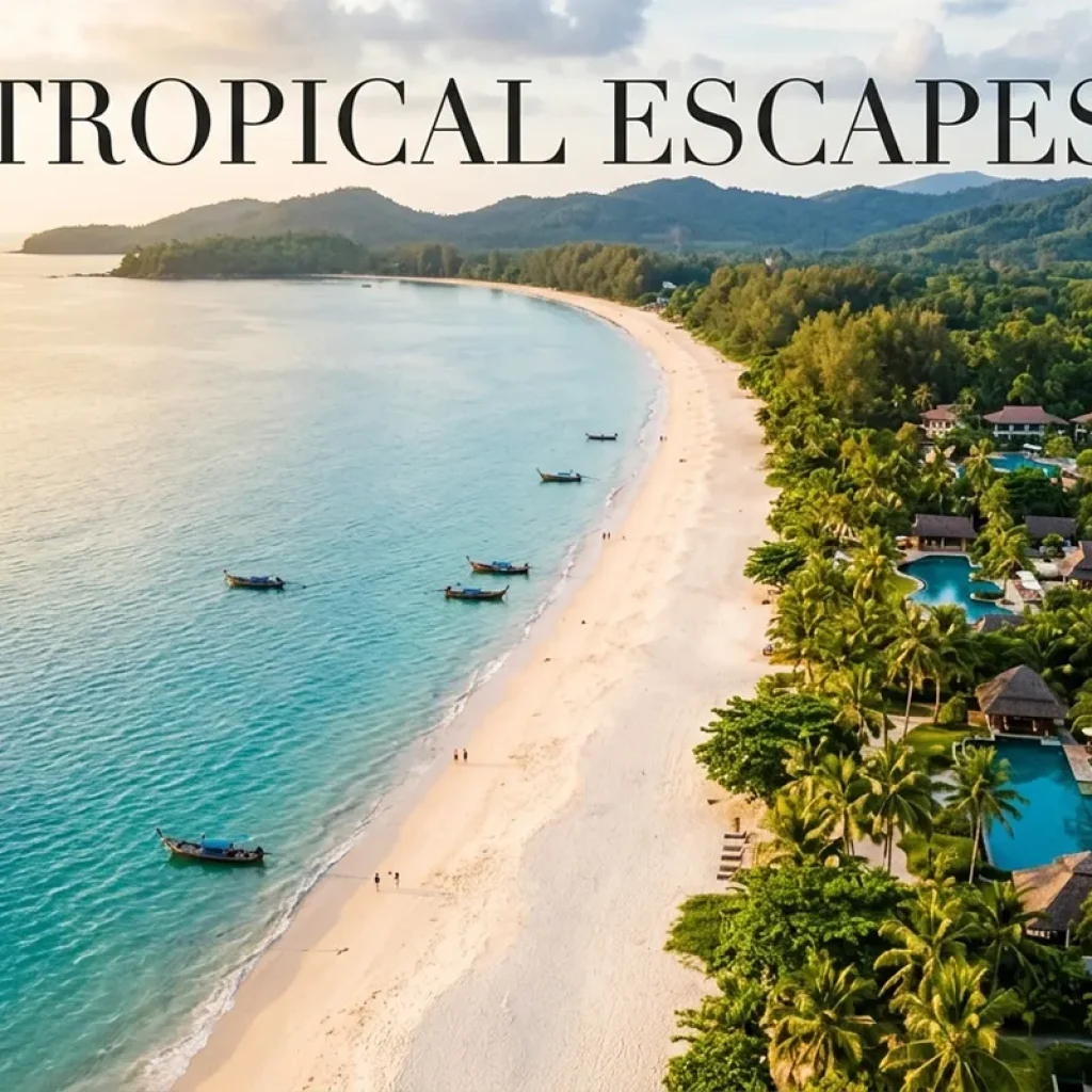 Aerial view of Khao Lak Beach Thailand for Khao Lak travel guide