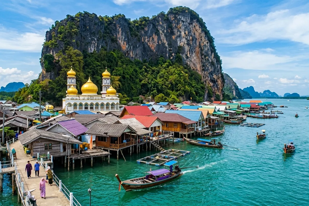 Koh Panyee floating village in Phang Nga Bay tour from Phuket