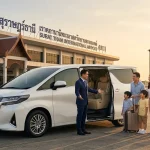 VIP Toyota Alphard arrival at Surat Thani Airport URT terminal for private transfer