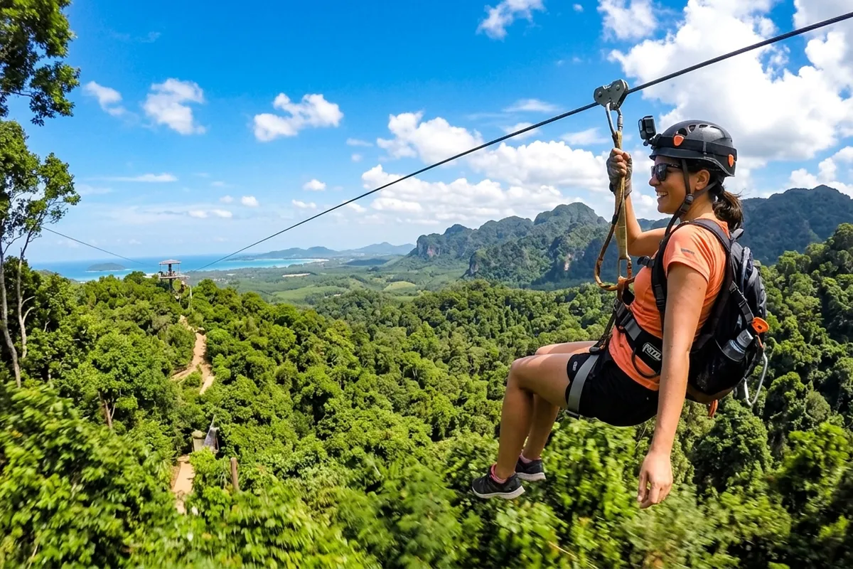 Zipline adventure in Phuket jungle canopy tour